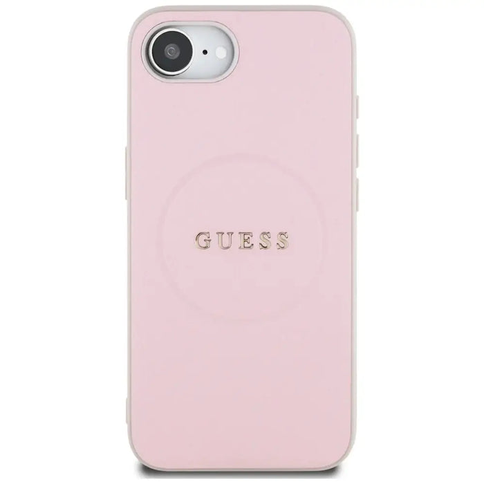 Guess Grained Ring MagSafe iPhone 16e Case - Pink - Cell phone cases and covers<<<HurtelXML