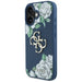 Guess Grained Roses Big 4G logo case for iPhone 16 - blue - Cell phone cases and covers<<<HurtelXML