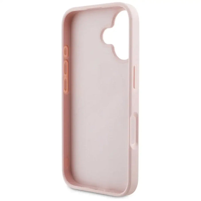 Guess Grained Roses Big 4G logo iPhone 16 case - pink - Cell phone cases and covers<<<HurtelXML
