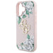 Guess Grained Roses Big 4G logo iPhone 16 case - pink - Cell phone cases and covers<<<HurtelXML