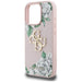Guess Grained Roses Big 4G logo iPhone 16 Pro case - pink - Cell phone cases and covers<<<HurtelXML