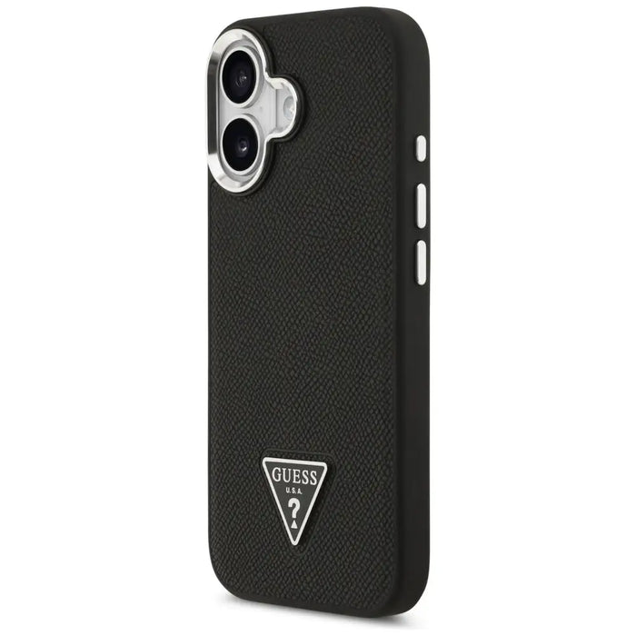 Guess Grained Triangle Logo MagSafe case for iPhone 17 - black - Cell phone cases and covers<<<HurtelXML