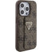 Guess Grip Stand 4G Triangle Strass case for iPhone 15 Pro - brown - Cell phone cases and covers<<<HurtelXML