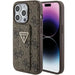 Guess Grip Stand 4G Triangle Strass case for iPhone 15 Pro Max - brown - Cell phone cases and covers<<<HurtelXML