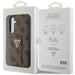 Guess Grip Stand 4G Triangle Strass case for Samsung Galaxy S24+ - brown - Cell phone cases and covers<<<HurtelXML