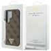 Guess Grip Stand 4G Triangle Strass Case for Samsung Galaxy S24 Ultra - Brown - Cell phone cases and covers<<<HurtelXML