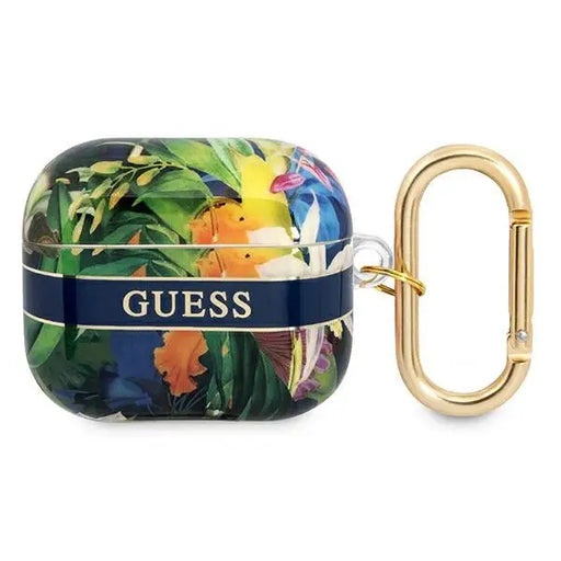 Guess GUA3HHFLB AirPods 3 cover blue/blue Flower Strap Collection - Cell phone cases and covers<<<HurtelXML