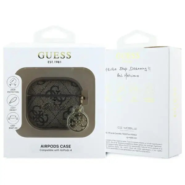 Guess GUA4G4GSMW AirPods 4 cover brown 4G Charm Collection - Cell phone cases and covers<<<HurtelXML