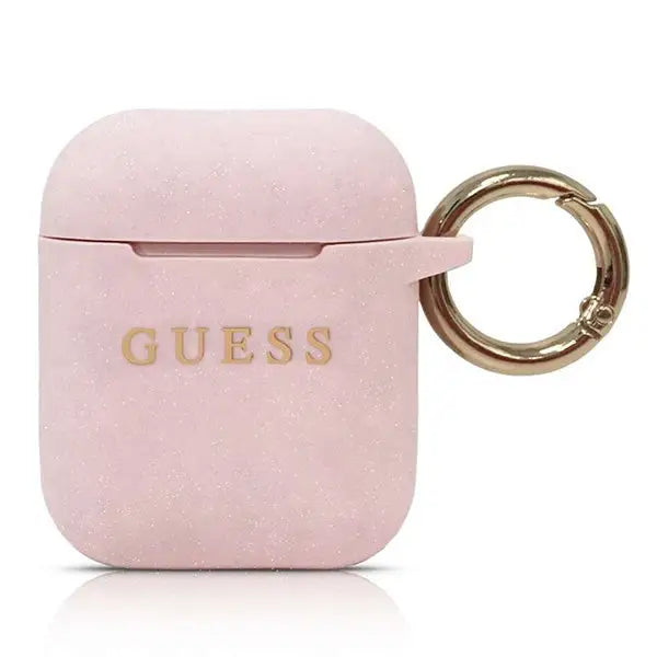 Guess GUACCSILGLLP AirPods cover light pink / pink Silicone Glitter - Cell phone cases and covers<<<HurtelXML