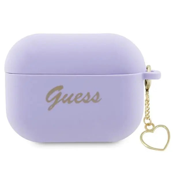 Guess GUAP2LSCHSU AirPods Pro 2 cover purple/purple Silicone Charm Heart Collection - Cell phone cases
