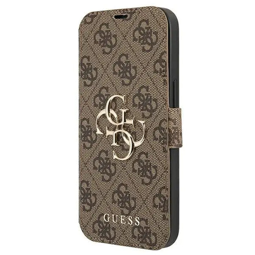 Guess GUBKP13X4GMGBR iPhone 13 Pro Max 6.7’’ brown/brown book 4G Big Metal Logo - Cell phone cases