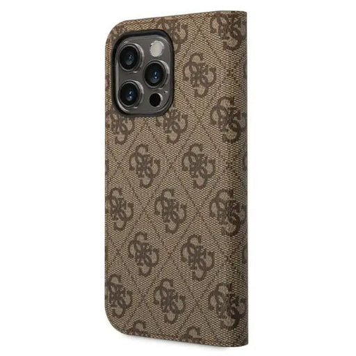 Guess GUBKP14XHG4SHW iPhone 14 Pro Max 6.7 ’brown / brown book 4G Vintage Gold Logo - Cell phone cases