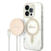 Guess GUBPP14LHMEACSH Case+ Charger Set iPhone 14 Pro 6.1’’ white/white hard case Marble MagSafe - Cell phone cases