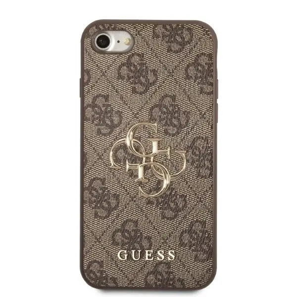 Guess GUHCI84GMGBR iPhone 7/8/SE 2020/2022 brown/brown hardcase 4G Big Metal Logo - Cell phone cases