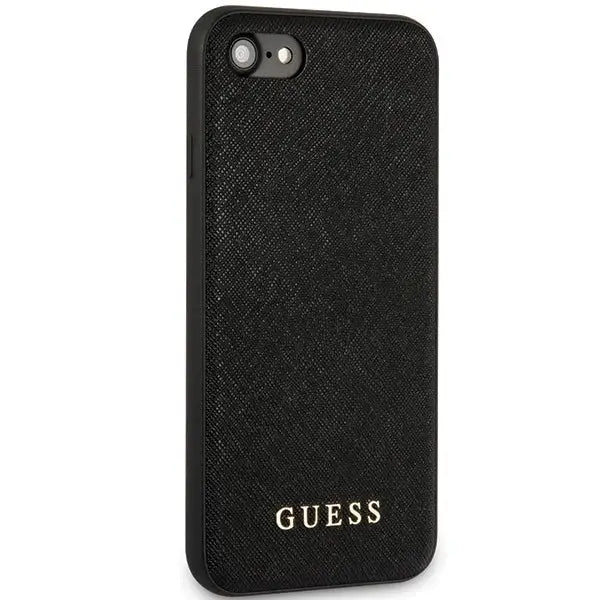 Guess GUHCI8PSASBBK iPhone 7/8 / SE 2020 / SE 2022 black/black Saffiano Strap - Cell phone cases and covers<<<HurtelXML