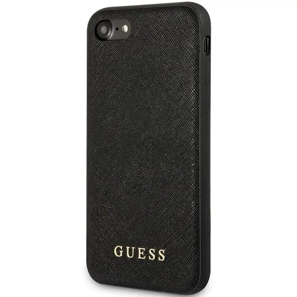 Guess GUHCI8PSASBBK iPhone 7/8 / SE 2020 / SE 2022 black/black Saffiano Strap - Cell phone cases and covers<<<HurtelXML