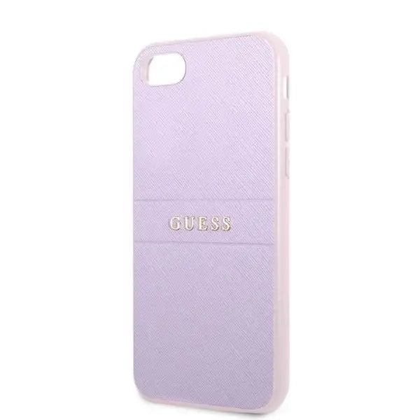 Guess GUHCI8PSASBPU iPhone 7/8 / SE 2020 / SE 2022 hardcase purple/purple Saffiano Hot Stamp & Metal Logo - Cell phone
