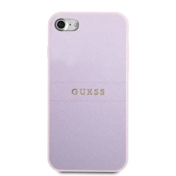 Guess GUHCI8PSASBPU iPhone 7/8 / SE 2020 / SE 2022 hardcase purple/purple Saffiano Hot Stamp & Metal Logo - Cell phone