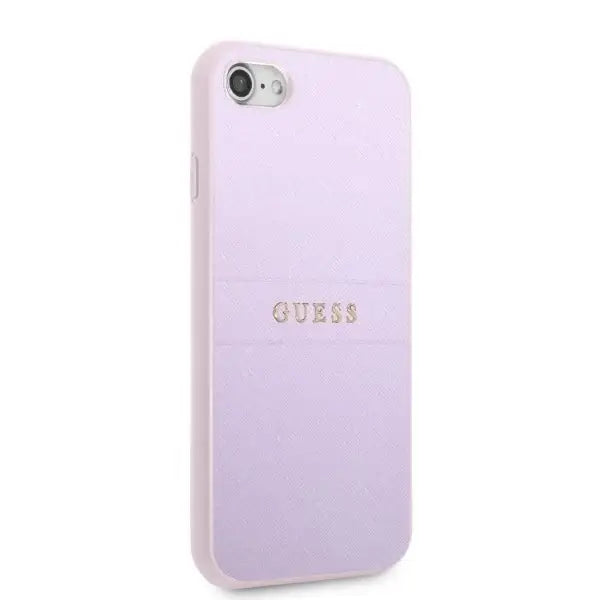 Guess GUHCI8PSASBPU iPhone 7/8 / SE 2020 / SE 2022 hardcase purple/purple Saffiano Hot Stamp & Metal Logo - Cell phone