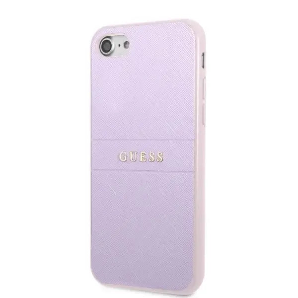 Guess GUHCI8PSASBPU iPhone 7/8 / SE 2020 / SE 2022 hardcase purple/purple Saffiano Hot Stamp & Metal Logo - Cell phone