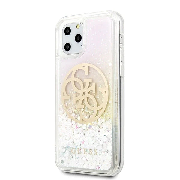 Guess GUHCN58LGIRGP iPhone 11 Pro hard case Gradient Liquid Glitter Circle Logo - Cell phone cases