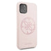 Guess GUHCN58LS4GLP iPhone 11 Pro light pink/light pink hard case Silicone 4G Tone On Tone - Cell phone cases