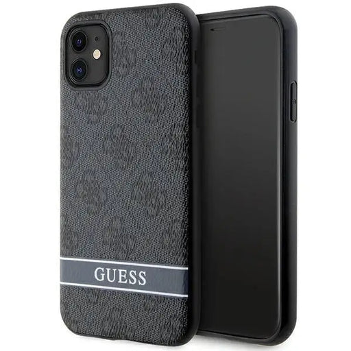 Guess GUHCN61P4SNK iPhone 11 / Xr grey/grey hardcase 4G Stripe - Cell phone cases and covers<<<HurtelXML