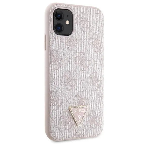 Guess GUHCN61P4TDSCPP Case for iPhone 11 / Xr - Pink Crossbody 4G Metal Logo - Cell phone cases and covers<<<HurtelXML