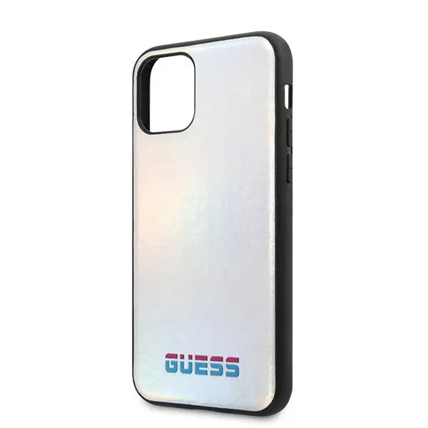 Guess GUHCN65BLD iPhone 11 Pro Max silver/silver hard case Iridescent - Cell phone cases and covers<<<HurtelXML