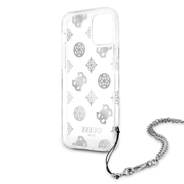 Guess GUHCP12LKSPESI iPhone 12 Pro Max 6.7’’ silver/silver hardcase Peony Chain Collection - Cell phone cases