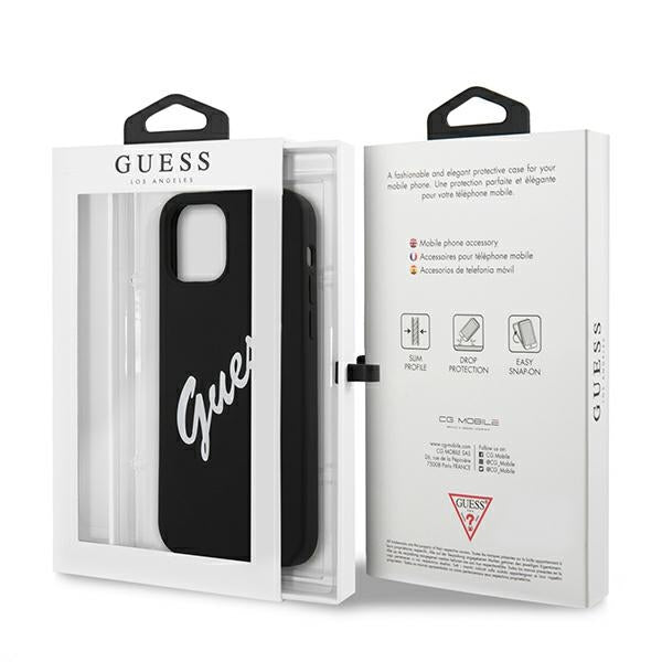 Guess GUHCP12LLSVSBW iPhone 12 Pro Max 6.7’’ black/white hardcase Silicone Vintage - Cell phone cases