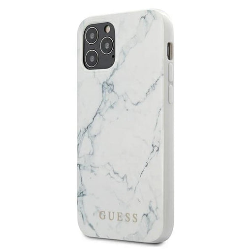 Guess GUHCP12LPCUMAWH iPhone 12 Pro Max 6,7’’ biały/white hardcase Marble - Cell phone cases and covers<<<HurtelXML