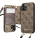 Guess GUHCP12MCB4GB iPhone 12/12 Pro 6.1 ’brown / brown hardcase 4G Crossbody Cardslot - Cell phone cases