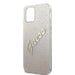 Guess GUHCP12MPCUGLSGO iPhone 12/12 Pro 6.1’’ gold/gold hardcase Glitter Gradient Script - Cell phone cases
