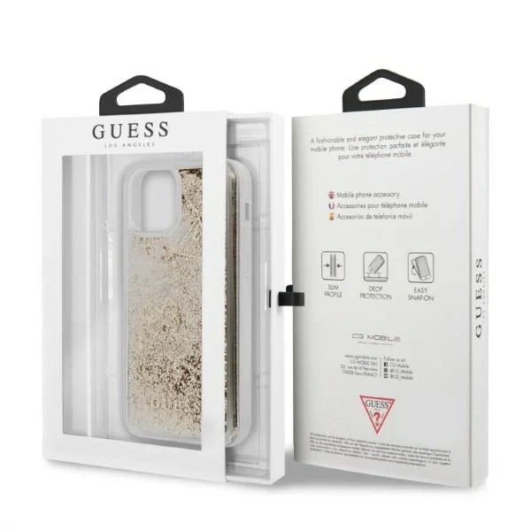 Guess GUHCP12SGLHFLGO iPhone 12 mini 5,4’’ gold/złoty hardcase Glitter Charms - Cell phone cases and covers<<<HurtelXML