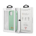 Guess GUHCP12SLSLMGGN iPhone 12 mini 5.4’’ green/green hardcase Metal Logo Script - Cell phone cases