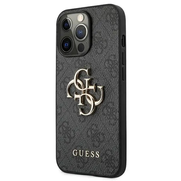 Guess GUHCP13L4GMGGR iPhone 13 Pro / 13 6.1’’ grey/grey hardcase 4G Big Metal Logo - Cell phone cases