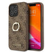 Guess GUHCP13L4GMRBR iPhone 13 Pro / 13 6.1’’ brown/brown hardcase 4G with ring stand - Cell phone cases