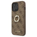 Guess GUHCP13L4GMRBR iPhone 13 Pro / 13 6.1’’ brown/brown hardcase 4G with ring stand - Cell phone cases