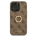 Guess GUHCP13L4GMRBR iPhone 13 Pro / 13 6.1’’ brown/brown hardcase 4G with ring stand - Cell phone cases