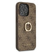 Guess GUHCP13L4GMRBR iPhone 13 Pro / 13 6.1’’ brown/brown hardcase 4G with ring stand - Cell phone cases