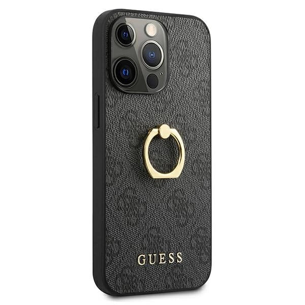 Guess GUHCP13L4GMRGR iPhone 13 Pro / 13 6.1’’ grey/grey hardcase 4G with ring stand - Cell phone cases