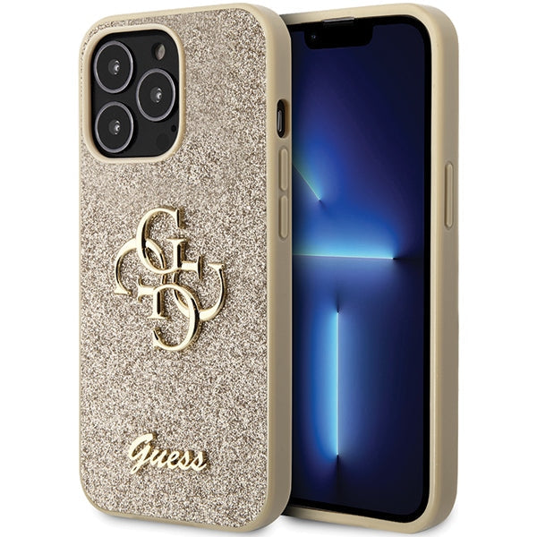 Guess GUHCP13LHG4SGD case for iPhone 13 Pro / 13 - gold Glitter Script Big 4G - Cell phone cases and covers<<<HurtelXML