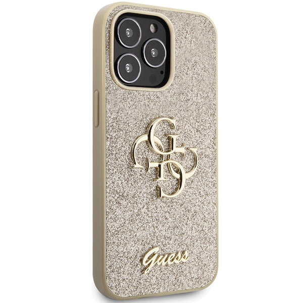 Guess GUHCP13LHG4SGD case for iPhone 13 Pro / 13 - gold Glitter Script Big 4G - Cell phone cases and covers<<<HurtelXML