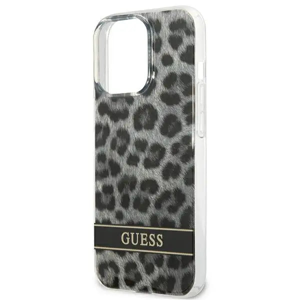Guess GUHCP13LHSLEOK iPhone 13 Pro / 13 6.1’’ grey/grey hardcase Leopard - Cell phone cases and covers<<<HurtelXML