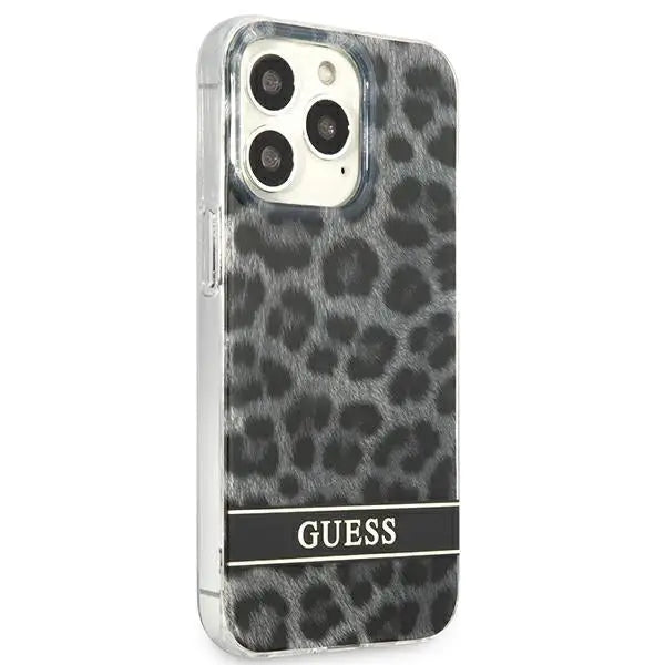 Guess GUHCP13LHSLEOK iPhone 13 Pro / 13 6.1’’ grey/grey hardcase Leopard - Cell phone cases and covers<<<HurtelXML
