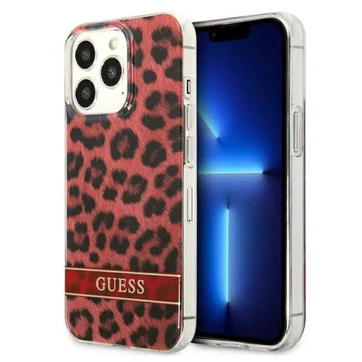Guess GUHCP13LHSLEOR iPhone 13 Pro / 13 6.1’’ red/red hardcase Leopard - Cell phone cases and covers<<<HurtelXML