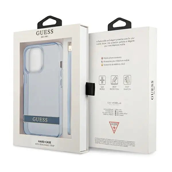 Guess GUHCP13LHTSGSB iPhone 13 Pro / 13 6,1 ’blue / blue hardcase Translucent Stap - Cell phone cases