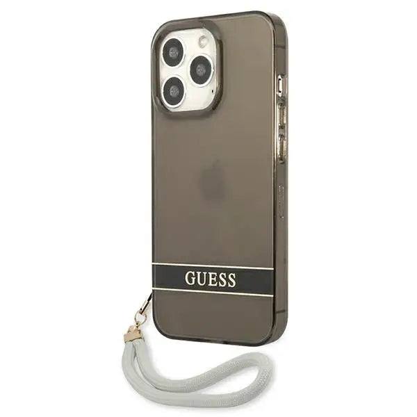 Guess GUHCP13LHTSGSK iPhone 13 Pro / 13 6.1’’ black/black hardcase Translucent Stap - Cell phone cases