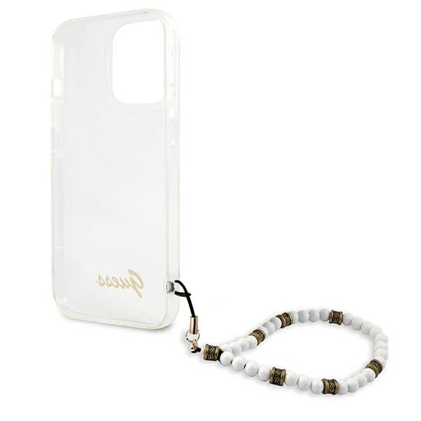 Guess GUHCP13LKPSWH iPhone 13 Pro / 13 6.1’’ Transparent Hardcase White Pearl - Cell phone cases and covers<<<HurtelXML